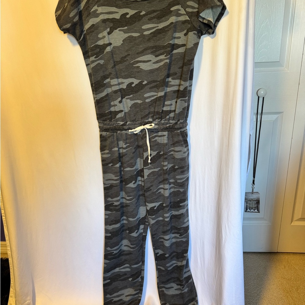 Elan Gray Camo Jumpsuit